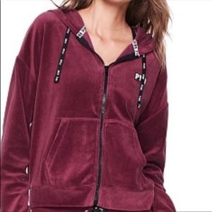 PINK VICTORIA’S SECRET Velvet Zip Up Jacket